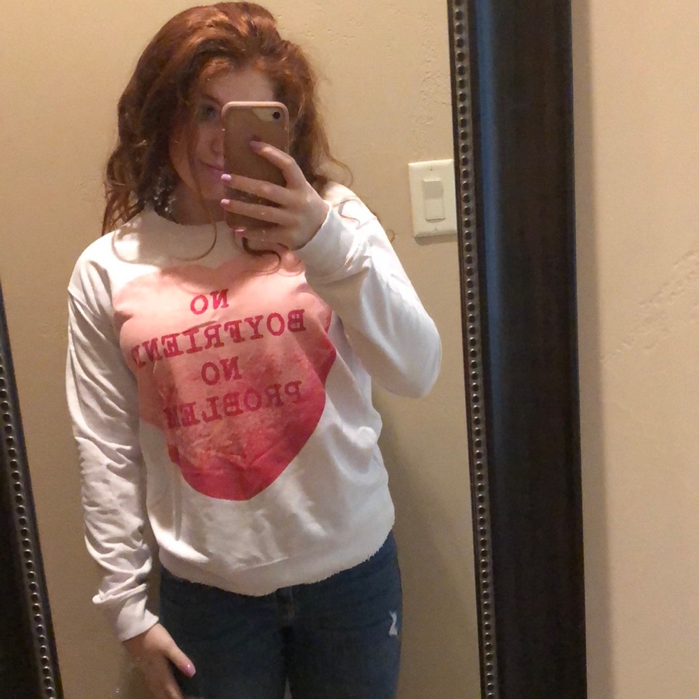 Cute “No Boyfriend No Problem” Long Sleeve!